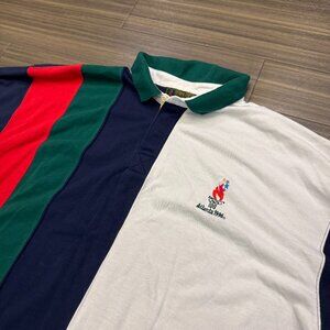 Vintage 1996 Atlanta Olympic Games Olympics Striped Color Polo Shirt Adult XL